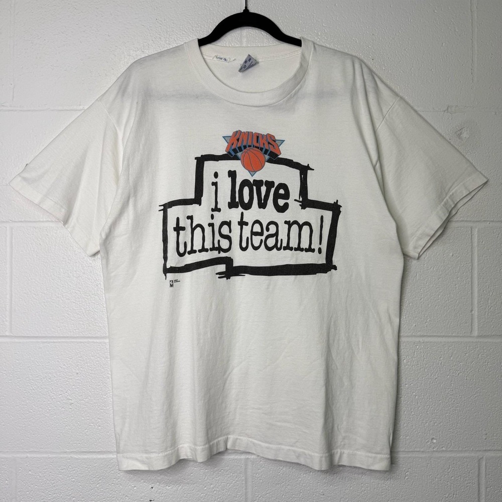 Vintage 90s New York Knicks "I Love This Team!" NBA Basketball Salem Sports Sz L